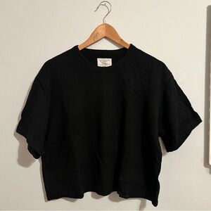 Buck Mason Black Crop Tee